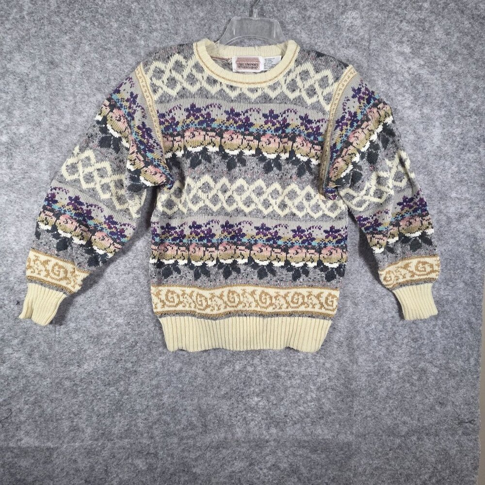 Import Workshop Women's Wool Blend Long Sleeve Pullover Sweater Multi Color Size